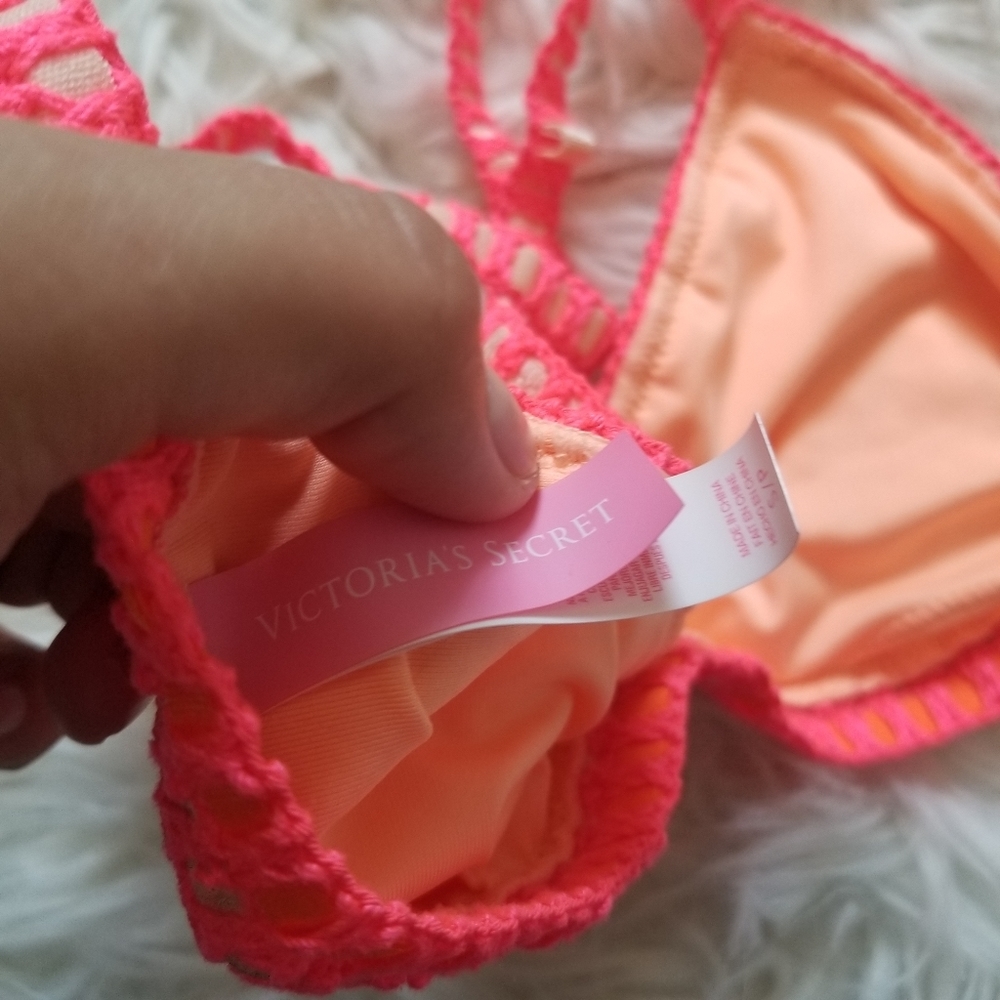 Victorias Secret Neon Pink Swim Bikini Top - Picture 6 of 7